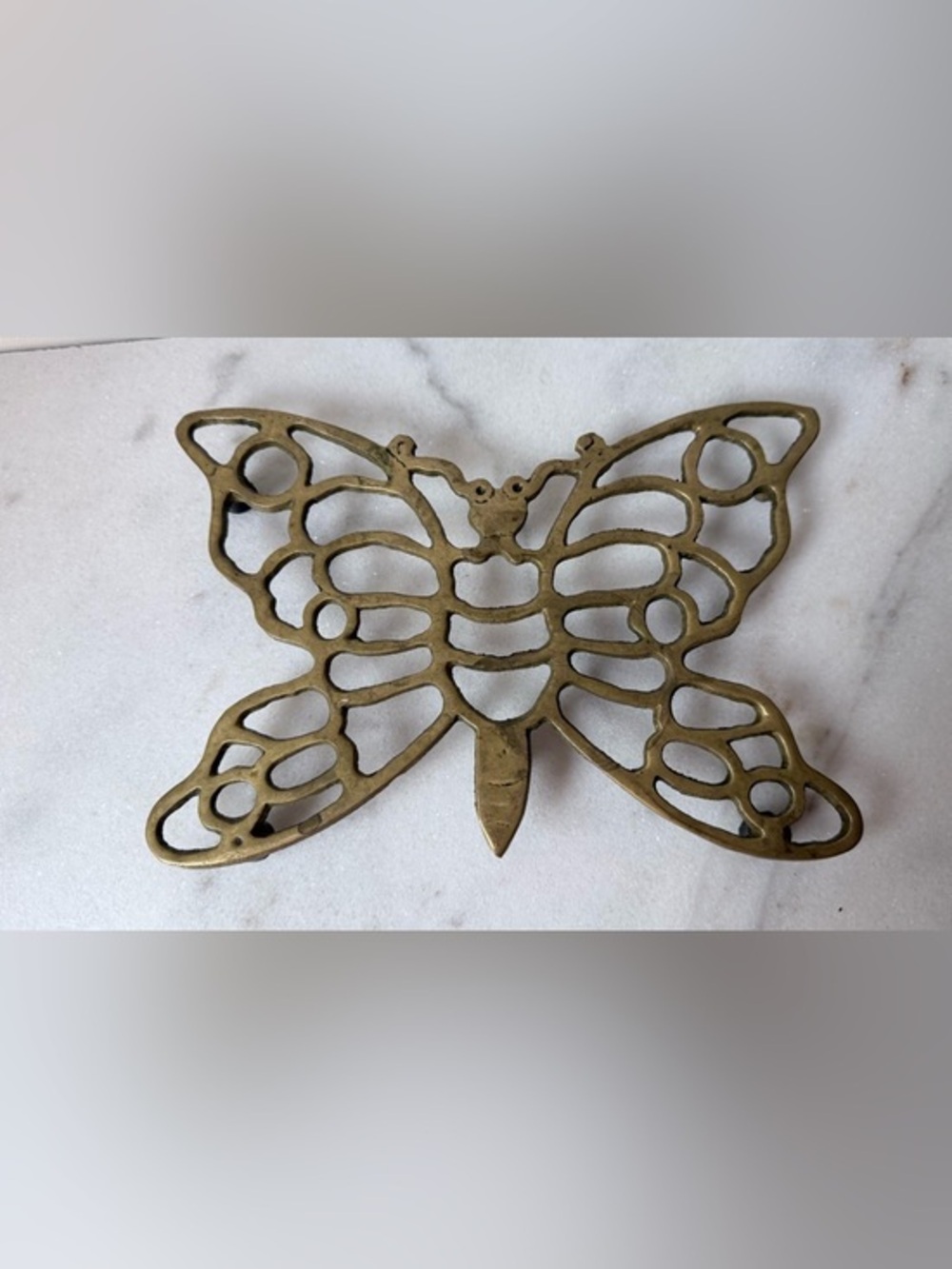 Brass Butterfly trivet. Vintage